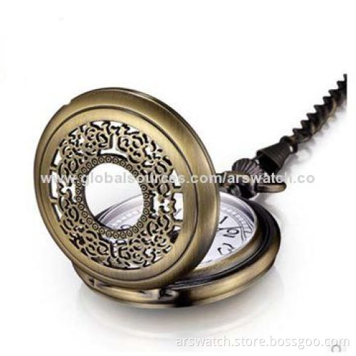 Long Chain Pocket Watch with Black Plating